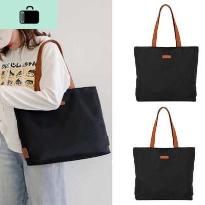 夏天夏季黑色单肩大包包女2020新款潮百搭大容量手提牛津纺托特包NEW LAKE女士单肩包
