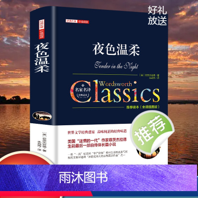 夜色温柔 [正版]夜色温柔菲茨杰拉德原著中文全译本完整无删减 初高中学生青少年成人课外阅读书籍 世界经典文学名著外国小说
