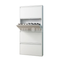 鑫星奈XXN4022020 钢制翻斗鞋柜简约现代收纳柜白色四斗