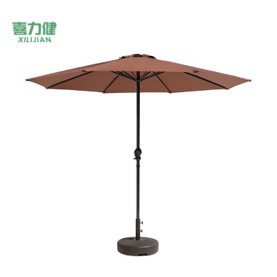 喜力健 户外休闲遮阳伞 咖啡色-2.7米 把