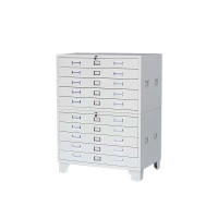 湘渭底图柜工程资料图纸柜0号1号抽屉柜地图柜文件柜菲林柜图纸收纳柜1号双节1000*700*1200灰白色