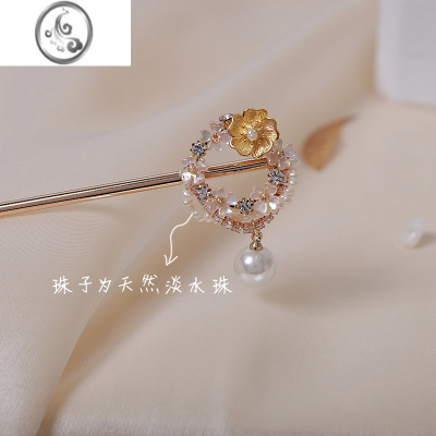 JiMi《花未眠》发簪古风简约现代盘发女步摇流苏中国风高级感发钗簪子