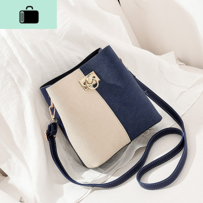 春夏流行水桶包包女包2020简约大容量软百搭ins女包韩版斜挎手提NEW LAKE女斜挎包