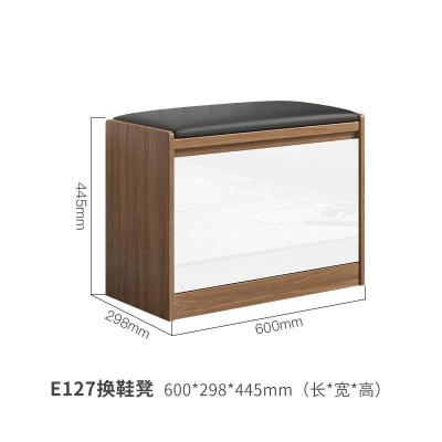 森美人北欧换鞋凳多功能家用口鞋柜沙发收纳储物凳穿鞋翻斗超薄式鞋柜