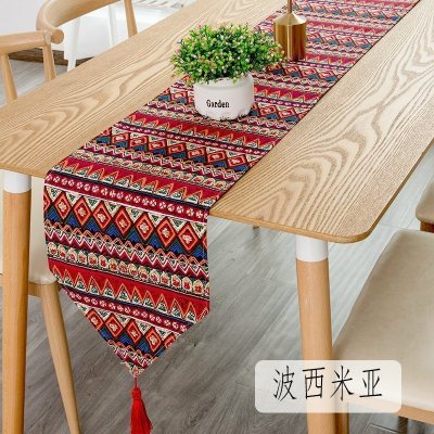 北欧桌旗 棉麻家用桌布电视柜长桌旗欧式茶几现代简约轻奢床旗 波西米亚 30*100cm(适合60cm左右小桌或柜子)