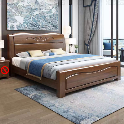 洛泰远 LTY4022917 胡桃木实木床1.5米单人床