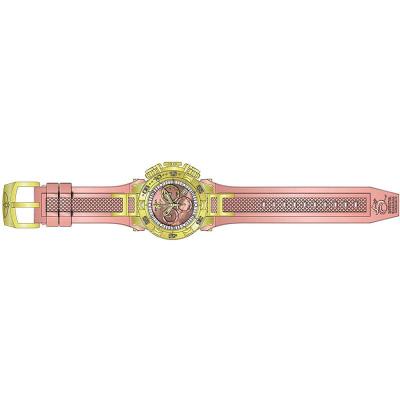 因维克塔(INVICTA)女石英表替换带不锈钢硅胶金粉24mm快装表带