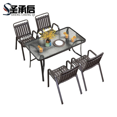 圣承启 室外桌椅 130长桌*4椅 套