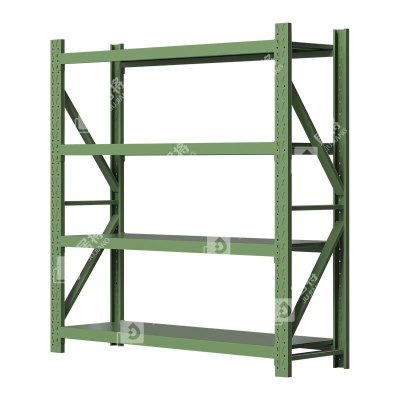 居将 JJ4010305 仓储货架库房置物架重型货架军绿色主架1500*500*2000mm/300kg