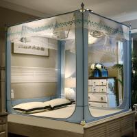 家柏饰(CORATED)坐床拉链防摔蚊帐1.8m床家用蒙古包新款加密1.5米公主风加厚支架