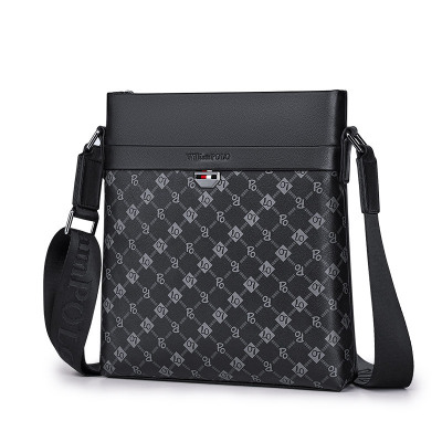 斯妮拉英皇保罗欧美时尚休闲真皮男士包包斜挎包男便携通勤商务包2024新款单肩包小包