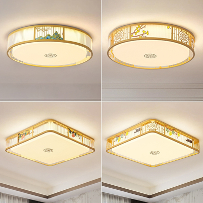 古达新中式卧室吸顶灯led圆形餐厅书房灯阳台灯具