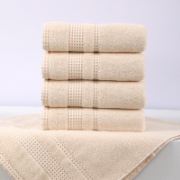 鲸轩 M701 34*72cm 100g 璀璨星空精梳棉超柔缎档毛巾(计价单位:条)米色