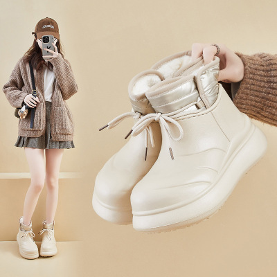 加绒高帮雪地靴女冬季新款学生ins韩版保暖休闲鞋增高_1_675