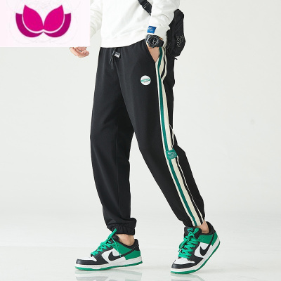七斓款裤子男生大码运动裤休闲宽松胖子潮牌加大束脚卫裤男款夏季