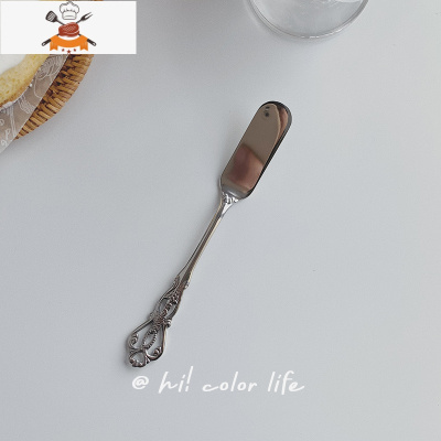 ins韩风复古皇冠刀叉勺子四件套装欧式甜品网红黄油刀西餐餐具 敬平 银皇冠 刀