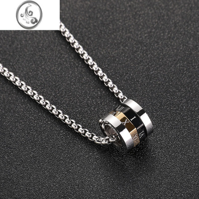 JiMi小蛮腰项链男士潮牌百搭钛钢吊坠男款毛衣链高级感男生链子酷配饰