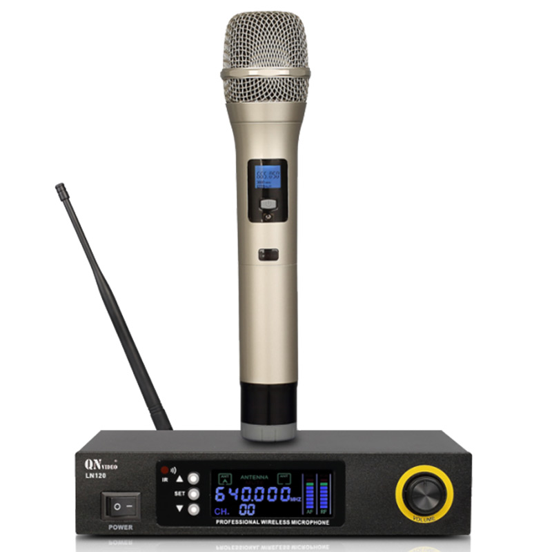 启诺QN-LA120 红无线手持红无线手持麦预设数位音频等化器 可模拟各种音头的音质特性