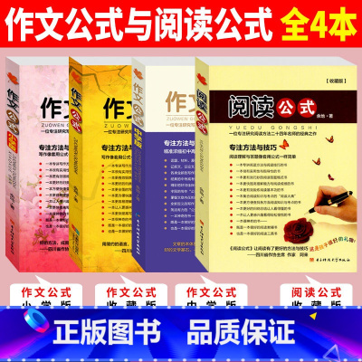 [正版]作文公式+阅读公式全套4本余地著 小学生到初中高中全套 阅读理解 中考满分作文分类大全作文辅导指导写作素材作文
