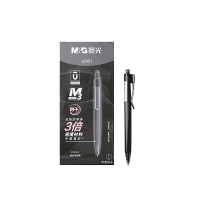 晨光 M&G 优品系列M3高密度按动中性笔 AGPJ6401 0.5mm (黑色) 10支/盒 1盒
