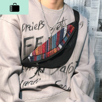 腰包男潮牌街头嘻哈帆布胸包男士欧美单肩斜挎包个性韩版小背包包NEW LAKE腰包男