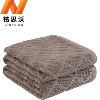 铭思沃毛毯2.0*2.3m条棕色