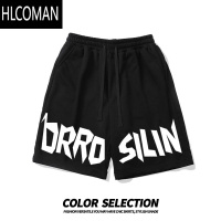 HLCOMAN美式ins潮牌字母抽绳篮球短裤男夏季2025新款大码宽松休闲五分裤