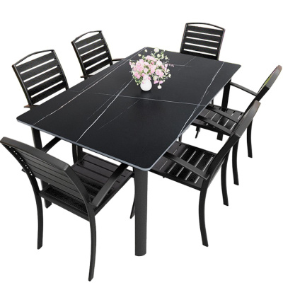 依韵珂户外桌椅160*90cm+6把椅子套