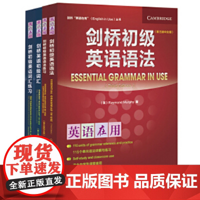 外研社 剑桥初级英语词汇及练习册+剑桥初级英语语法及练习册(英语在用)(共4册)