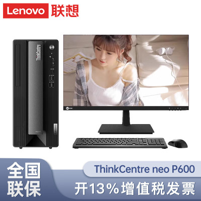 联想Thinkpad ThinkCentre neo P600 商用设计师游戏台式电脑主机 (英特尔酷睿i9-13900 16G 1T RTX3050-8G)23.8英寸显示器