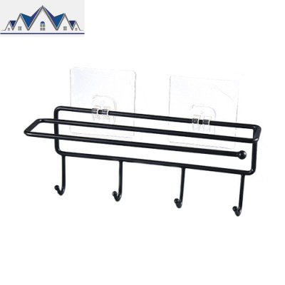 收纳架浴室挂架厨房厨具橱柜架子免钉毛巾架纸巾架整理置物架铁艺 三维工匠