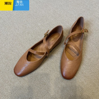 聚范皮版~玛丽珍鞋2024新款复古女鞋夏季平底鞋百搭小皮鞋单鞋