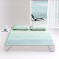 水星家纺 印花冰丝席DH伊人溪岸印花冰丝席-S03/150cm×200cm/gd/套
