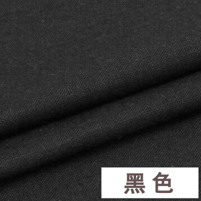 家柏饰(CORATED)棉麻布料服装面料 亚麻薄款夏季刺绣绣花衣服布料diy手工色麻布 16号黑色