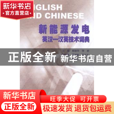 正版 新能源发电英汉-汉英技术词典 陈铁华,李岩主编 中国水利水