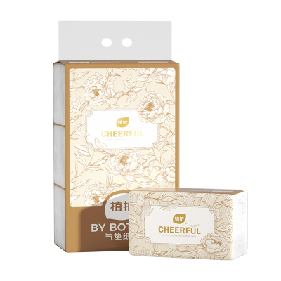 植护 花野叠影气垫纸面巾 140*175mm/4层 90抽 3包/提 ZH408492N3