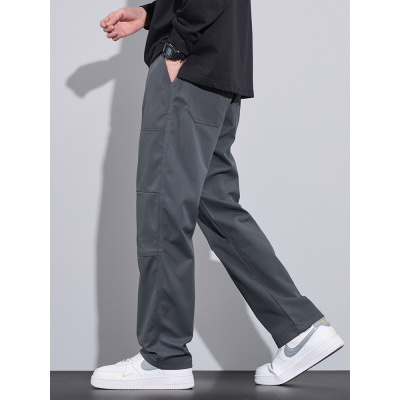 日系百搭休闲长裤男新款秋季时尚感宽松军绿色潮牌直筒工装裤男士
