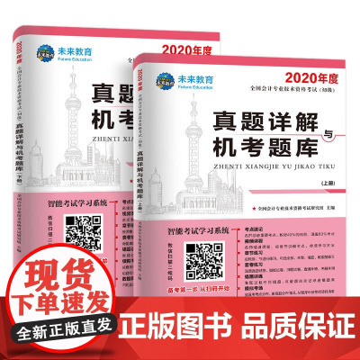 初级会计职称考试2020真题详解与机考题库试卷初级会计实务+经济法基础(套装共2册)
