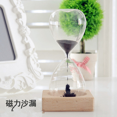 林檎磁力沙漏创意磁铁沙漏时光计时器家居装饰摆件生日礼品送同学毕业办公桌面摆件 磁力沙漏送女朋友老婆生日礼物送女朋友老婆情