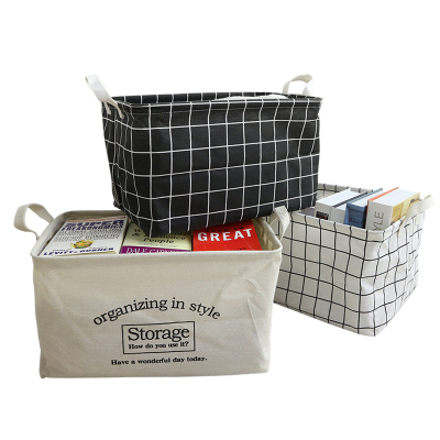 宿舍收纳筐布艺防水脏衣篮棉麻可折叠玩具箱洗衣脏衣篓家居收纳桶