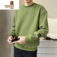 YANXU加厚圆领卫衣男宽松2023秋季新款潮牌百搭落肩秋装上衣