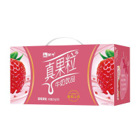 蒙牛真果粒牛奶饮品轻负担真果粒草莓味牛奶饮品250ml *12盒