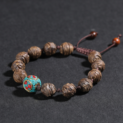 越南芽庄沉香手串原创手工编织沉香木手链男女款结香多甜香味醇厚送女朋友老婆情人节七夕生日礼物