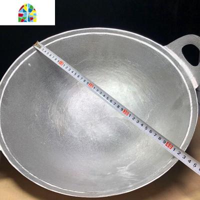 龙虾专用铝锅烹饪锅炒菜锅铝锅耳朵十三香蒜泥烧菜锅不粘锅网红锅 FENGHOU 银色直径36炒锅