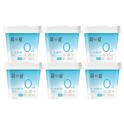 简爱酸奶 400g轻食0%*6桶(3-7天内顺丰冷链发货)