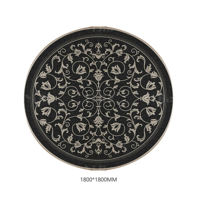 翌嘉YJ40802129 客厅沙发地毯免洗可擦圆形地垫