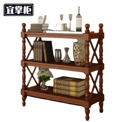 宜掌柜 实木书架 三层 个
