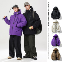 棉衣男冬季新款加厚纯色面包服男女外套学生潮流宽松情侣棉服男士