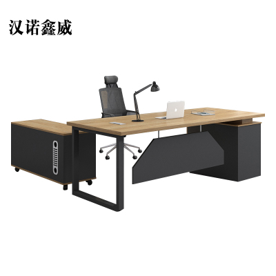 汉诺鑫威办公桌椅组合单人老板桌简约现代主管职员电脑经理桌子办公室家具[工厂现做 7天内发货]