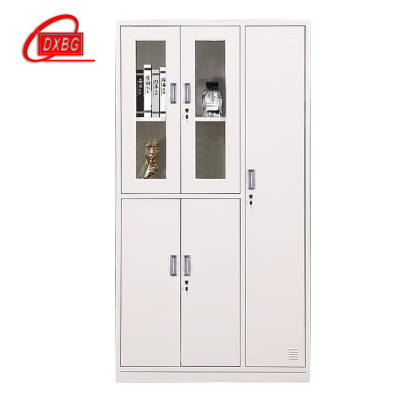 DXBG钢制五门玻璃更衣柜员工柜铁皮职工储物柜带锁文件柜鞋柜资料柜子